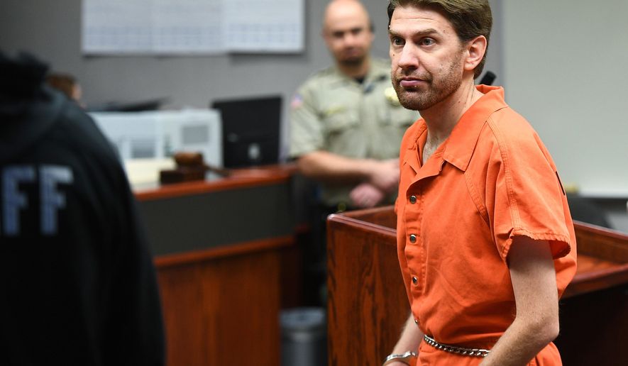 FILE - In this Feb. 20, 2018, file photo, shows Samuel Shaffer during a court hearing in Cedar City, Utah. Shaffer, a self-styled Utah prophet accused of secretly marrying young girls because of his beliefs in polygamy and doomsday will serve at least 26 years in prison after pleading guilty to child rape and abuse charges. (James Dobson/The Spectrum via AP, Pool)