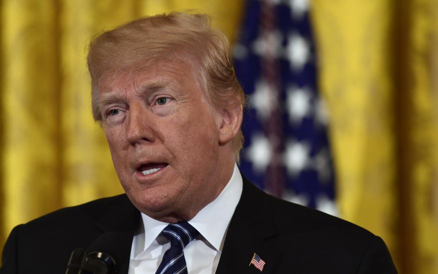 In this May 18, 2018, file photo, President Donald Trump speaks in the East Room of the White House in Washington. (AP Photo/Susan Walsh, File)