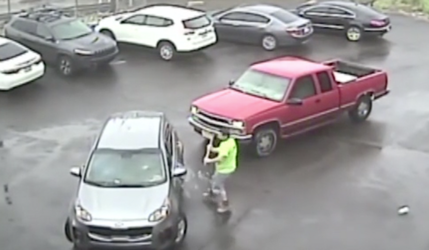Video of the parking lot attack was posted online by the police department Wednesday.