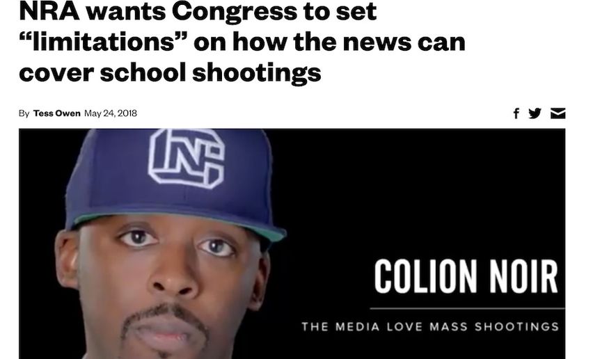 NRATV host Colion Noir ripped Vice News on May 24, 2018, for &quot;proving to the world ... that our media can&#39;t be trusted to do their job objectively.&quot; (Image: Vice News screenshot)