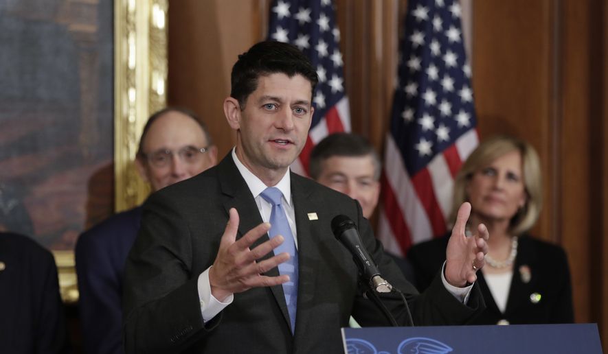 Speaker of the House Paul Ryan, R-Wis., takes questions from reporters about the meetings at the Justice Department planned for Thursday where House and Senate lawmakers from both parties are set to meet with top intelligence officials for classified briefings about the federal investigation into President Donald Trump's 2016 campaign, on Capitol Hill in Washington, Thursday, May 24, 2018. (AP Photo/J. Scott Applewhite)