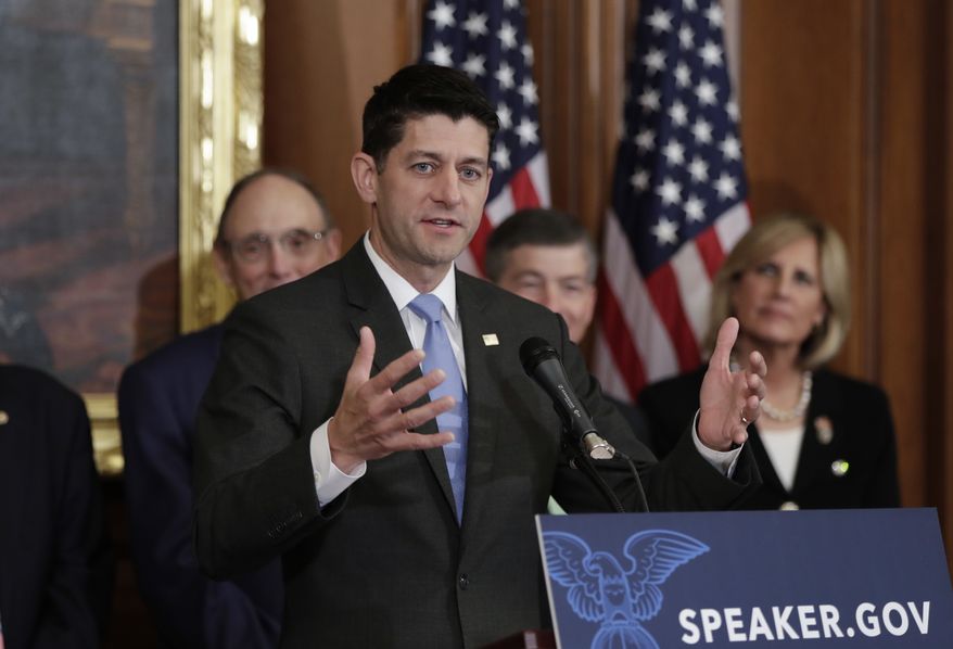 Speaker of the House Paul Ryan, R-Wis., takes questions from reporters about the meetings at the Justice Department planned for Thursday where House and Senate lawmakers from both parties are set to meet with top intelligence officials for classified briefings about the federal investigation into President Donald Trump's 2016 campaign, on Capitol Hill in Washington, Thursday, May 24, 2018. (AP Photo/J. Scott Applewhite)