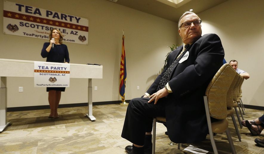 Some conservatives have suggested former Maricopa Country Sheriff Joe Arpaio drop out in order to clear a path for Kelli Ward. (AP Photo/Ross D. Franklin)