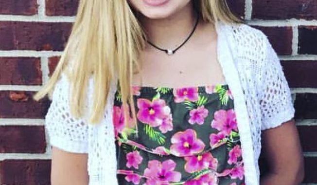 This undated photo provided by the Whistler family shows Ella Whistler.  Whistler was shot in a classroom Friday, May 25, 2018 at Noblesville West Middle School in Noblesville, Ind., near Indianapolis. Whistler&#x27;s family released a statement late Friday night saying she was doing well at a local hospital but remains in critical condition.    (Whistler family via AP)