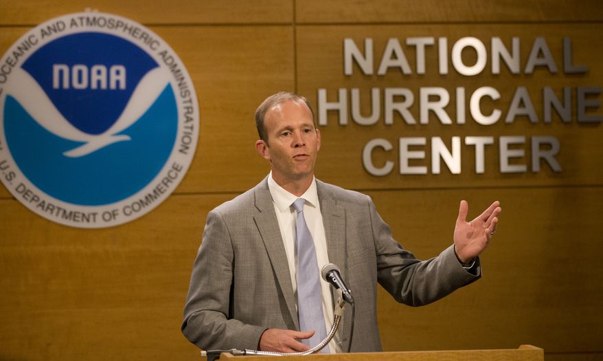 FEMA Administrator Brock Long speaks during a news conference at the National Hurricane Center, Wednesday, May 30, 2018, in Miami. (AP Photo/Wilfredo Lee)