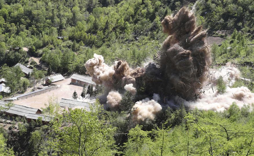 As a goodwill gesture, North Korea destroyed the Punggye-ri nuclear test site in the presence of foreign press last month. (Associated Press/File)