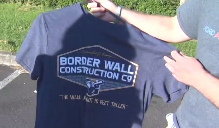 U.S. District Judge Michael W. Mosman issued a restraining order on May 29, 2018, which prevents an Oregon high school from punishing a student for wearing pro-Trump &quot;border wall construction&quot; shirts. (Image: NBC-8 Portland screenshot) ** FILE **
