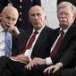 National Security Adviser John R. Bolton (right), with White House Chief of Staff John F. Kelly (left) and Director of National Intelligence Dan Coats, named Fred Fleitz to be National Security Council chief of staff, in the face of strident criticism from what conservatives say are left-wing, pro-Obama pressure groups. (Associated Press/File)