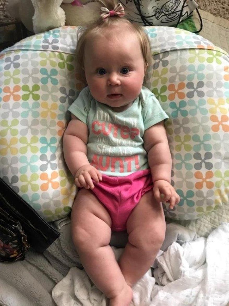 This undated image provided by the Virginia State Police shows Emma Grace Kennedy, who police say was abducted Sunday, June 3, 2018, by a registered sex offender at a gas station in Virginia. (Virginia State Police via AP)
