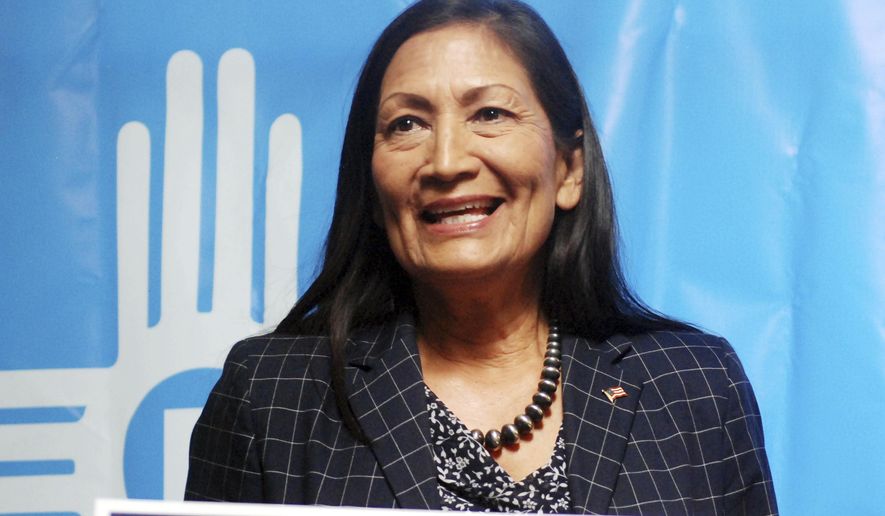 "Showing that you care about that sacrifice, giving respect to our fallen soldiers is an easy thing to do — especially if you live in the same city as the cemetery," Rep.-elect Deb Haaland, a New Mexico Democrat whose father is buried at Arlington, told CNN's "State of the Union." (Associated Press)