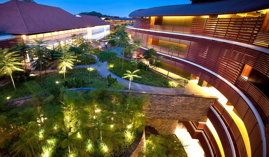 A peek at the Capella Hotel and Resort, site of the upcoming summit between President Trump and North Korean leader Kim Jong-un.
A peek at the 30-acre Capella Hotel and Resort in Singapore, site of the upcoming summit between President Trump and North Korean leader Kim Jong Un. (Capella Hotels) (Capella Hotels)