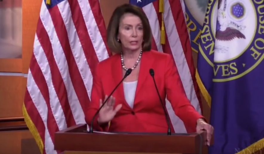 House Minority Leader Nancy Pelosi, D-Calif., talks about the economy during her weekly press conference, June 7, 2018. (Image: Facebook, Nancy Pelosi, live-stream screenshot)
