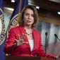 House Minority Leader Nancy Pelosi, D-Calif., talks to reporters during her weekly news conference, on Capitol Hill in Washington, Thursday, June 7, 2018. (AP Photo/J. Scott Applewhite) ** FILE **