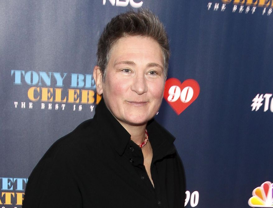 FILE - In this Sept. 15, 2016 file photo, k.d. lang attends "Tony Bennett Celebrates 90: The Best Is Yet to Come" in New York. The Americana Music Association will honor k.d. lang, a four-time Grammy winner with their trailblazer award at the 2018 Americana Honors and Awards show in September. (Photo by Andy Kropa/Invision/AP, File)