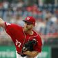 Washington Nationals starting pitcher Stephen Strasburg throws during the first inning of a baseball game against the San Francisco Giants at Nationals Park, Friday, June 8, 2018, in Washington. (AP Photo/Alex Brandon) **FILE**