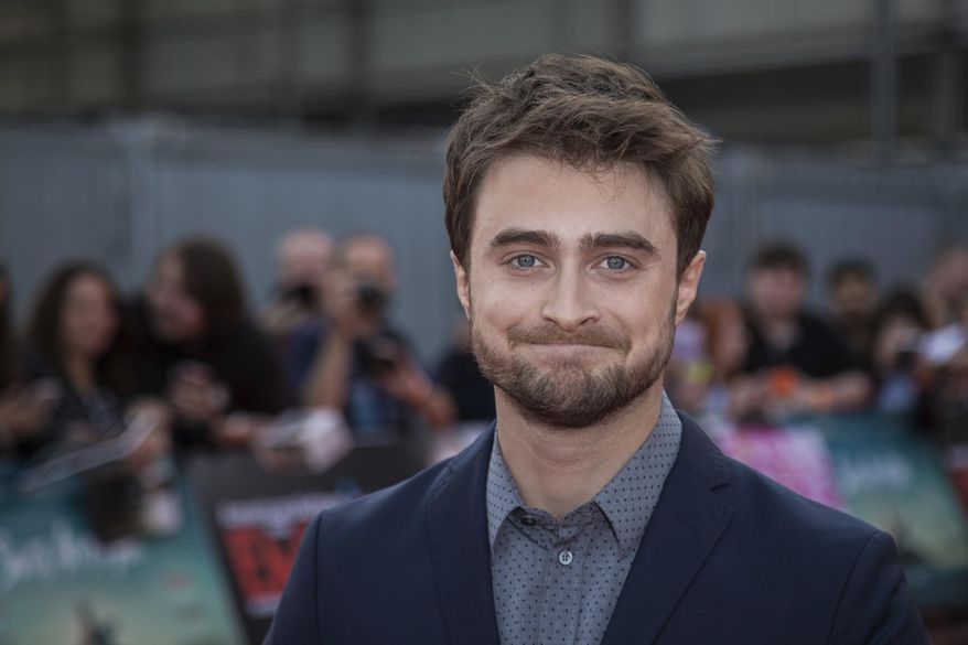 FILE - In this Sept. 23, 2016 file photo, Daniel Radcliffe arrives at the Empire Live event in London. Radcliffe, who played the boy wizard in the J.K. Rowling franchise, will return to Broadway in “The Lifespan of a Fact,” co-starring Bobby Cannavale and Cherry Jones. Leigh Silverman will direct. The show will begin performances on Sept. 20, 2018 and will officially open on October 18. (Photo by Vianney Le Caer/Invision/AP, File)