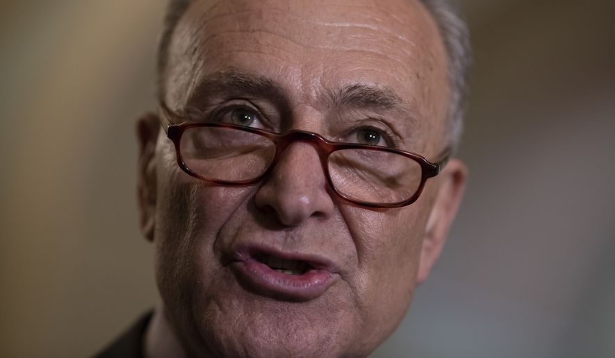 &quot;The Senate is saying loudly and in a bipartisan fashion that the president is dead wrong to back off on ZTE,&quot; said Minority Leader Charles E. Schumer, New York Democrat. (Associated Press)