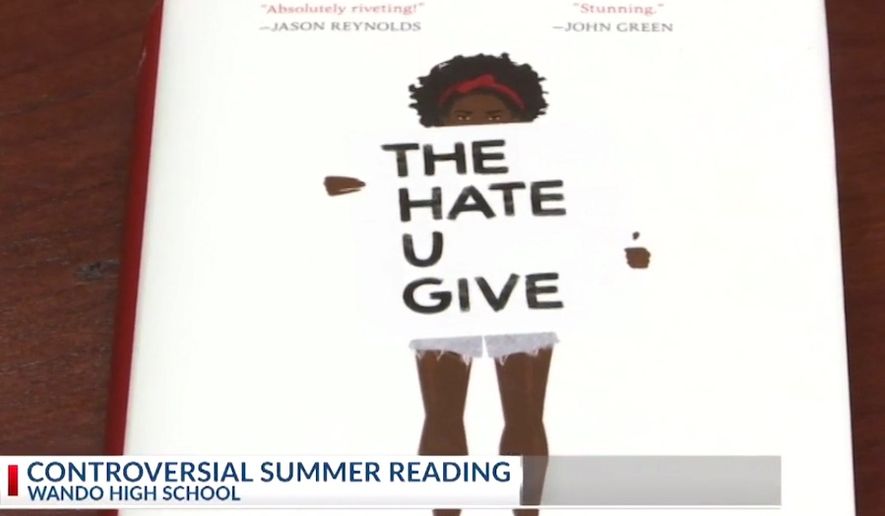 Author Angie Thomas&#39; &quot;The Hate U Give&quot; is one of multiple books on Wando High School&#39;s summer reading list that local police are likening to anti-cop indoctrination. South Carolina&#39;s president of the Fraternal Order of Police Tri-County Lodge #3, John Blackmon, told a local NBC affiliate on June 11 that angry community members have contacted police about the material. (Image: NBC-2 Charleston screenshot)