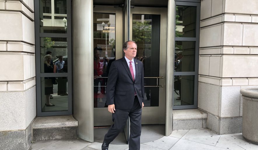 James Wolfe, former director of security with the Senate Intelligence Committee, leaves the federal courthouse in Washington on  June 13, 2018, after he was indicted for lying to FBI agents about contacts with three reporters in an investigation into the leak of classified information to the press. (Jeff Mordock/The Washington Times)