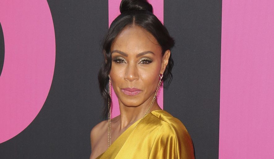 In this July 13, 2017, file photo, Jada Pinkett Smith arrives at the world premiere of &amp;quot;Girls Trip&amp;quot; in Los Angeles. Pinkett Smith hosts a multi-generational Facebook show Red Table Talk. (Photo by Willy Sanjuan/Invision/AP, File)
