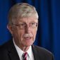National Institutes of Health Director Dr. Francis Collins speaks during a news conference in Trenton, N.J., on Sept. 18, 2017. (Associated Press) **FILE**