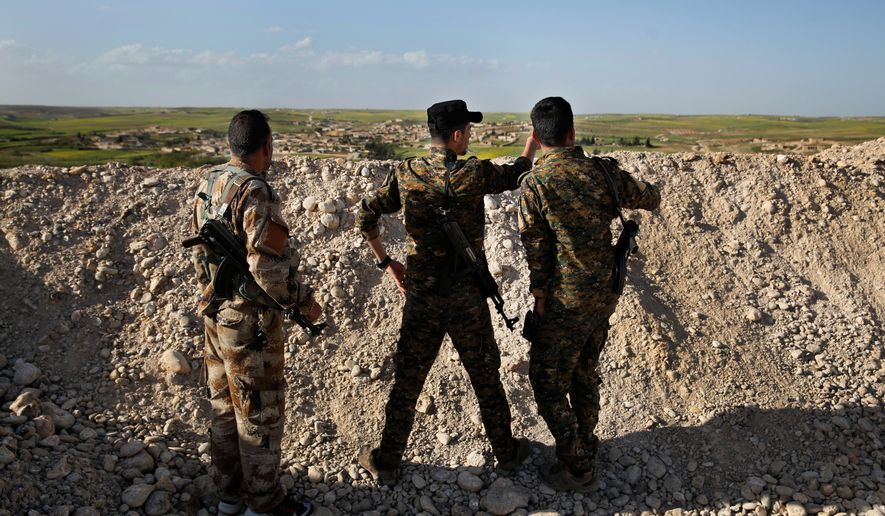 As members of the U.S.-backed Syrian Manbij Military Council face Turkish-backed fighters, joint U.S.-Turkish military patrols have calmed tensions in the city for now. Defense Secretary James Mattis said, &quot;It is the most complex battle space I have seen.&quot; (Associated Press/File)