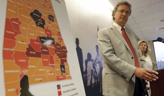 In this file photo, Southern Poverty Law Center President Richard Cohen discusses a SPLC federal lawsuit against the Alabama Accountability Act during a press conference in Montgomery, Ala., Monday, Aug. 19, 2013.  (AP Photo/Dave Martin) ** FILE **