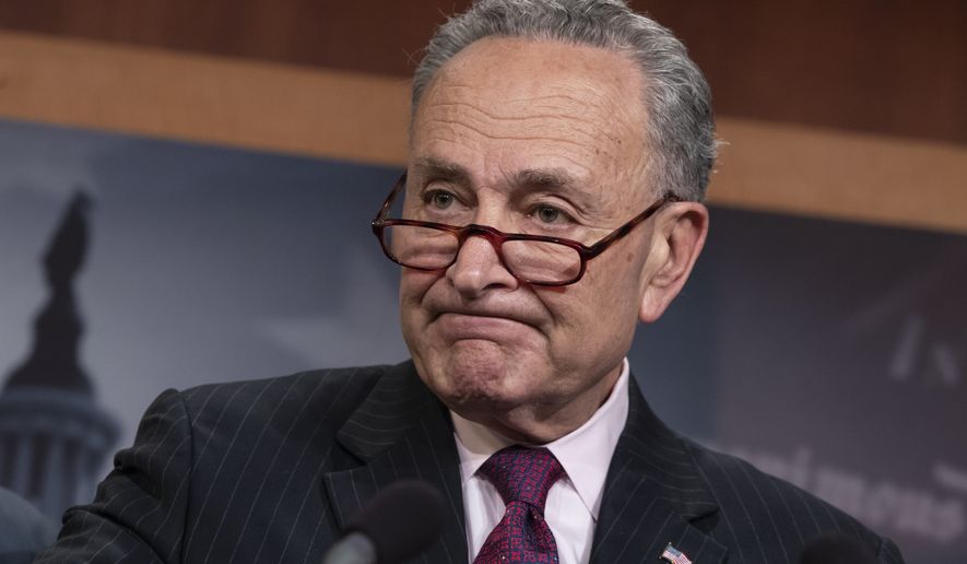 &quot;There&#39;s no need for legislation,&quot; said Senate Minority Leader Charles E. Schumer, New York Democrat. &quot;Mr. President, you started it, you can stop it, plain and simple.&quot; (Associated Press)