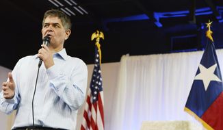 U.S. Rep. Filemon Vela speaks during a roundtable discussion on immigrant children being stripped away from their parents and detained, some of them at Southwest Key Programs Casa Padre in Brownsville, Texas, Monday, June 18, 2018. Vela took a tour of the facility on Monday, with other dignitaries. (Miguel Roberts/The Brownsville Herald via AP) **FILE**
