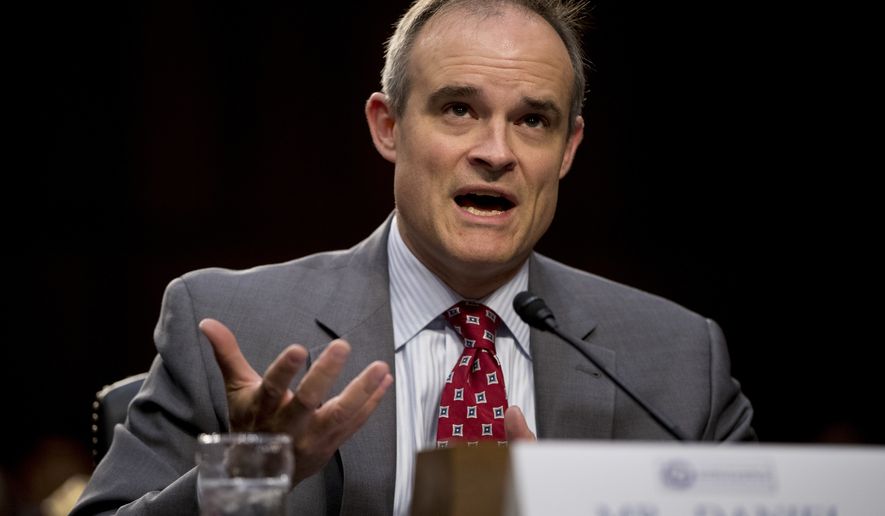 Former White House Cybersecurity Coordinator and President&#x27;s Special Assistant Michael Daniel testifies before a Senate Intelligence Committee hearing on &#x27;Policy Response to Russian Interference in the 2016 U.S. Elections&#x27; on Capitol Hill, Wednesday, June 20, 2018, in Washington. (AP Photo/Andrew Harnik)