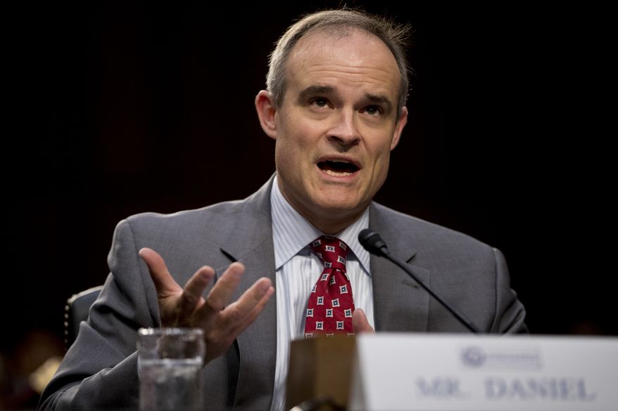 Former White House Cybersecurity Coordinator and President's Special Assistant Michael Daniel testifies before a Senate Intelligence Committee hearing on 'Policy Response to Russian Interference in the 2016 U.S. Elections' on Capitol Hill, Wednesday, June 20, 2018, in Washington. (AP Photo/Andrew Harnik)
