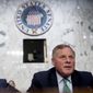 Senate Intelligence Chairman Richard Burr, R-N.C., right, accompanied by Committee Vice Chairman Mark Warner, D-Va., left, speaks during a Senate Intelligence Committee hearing on &#39;Policy Response to Russian Interference in the 2016 U.S. Elections&#39; on Capitol Hill on Wednesday, June 20, 2018. (AP Photo/Andrew Harnik) **FILE**