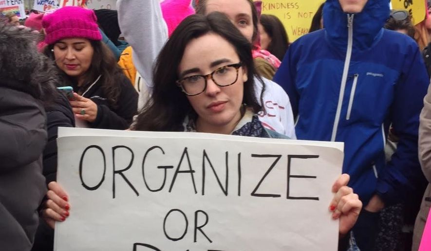 Allison Hraber at Resistance Rally,  (source: Twitter)