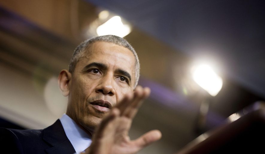 In this Dec. 16, 2016, photo, President Barack Obama speaks to the media during a news conference at the White House in Washington. The Trump administration isn't the first to grapple with the question of how to handle tens of thousands of immigrant families arriving on the U.S.-Mexico border. Four years ago, Obama faced a similar crisis when record numbers of Central American immigrants fleeing violence began showing up at the border. Officials had to deal with the same court case the current administration began fighting Thursday, June 21, 2018, a day after President Donald Trump issued a new executive order on the treatment of migrants. (AP Photo/Andrew Harnik)