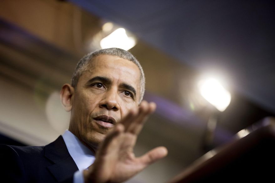 In this Dec. 16, 2016, photo, President Barack Obama speaks to the media during a news conference at the White House in Washington. The Trump administration isn't the first to grapple with the question of how to handle tens of thousands of immigrant families arriving on the U.S.-Mexico border. Four years ago, Obama faced a similar crisis when record numbers of Central American immigrants fleeing violence began showing up at the border. Officials had to deal with the same court case the current administration began fighting Thursday, June 21, 2018, a day after President Donald Trump issued a new executive order on the treatment of migrants. (AP Photo/Andrew Harnik)
