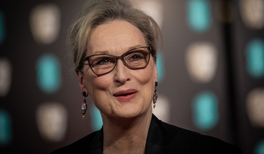 Meryl Streep poses for photographers upon arrival at the BAFTA Film Awards, in London, Sunday, Feb. 12, 2017. (Photo by Vianney Le Caer/Invision/AP)