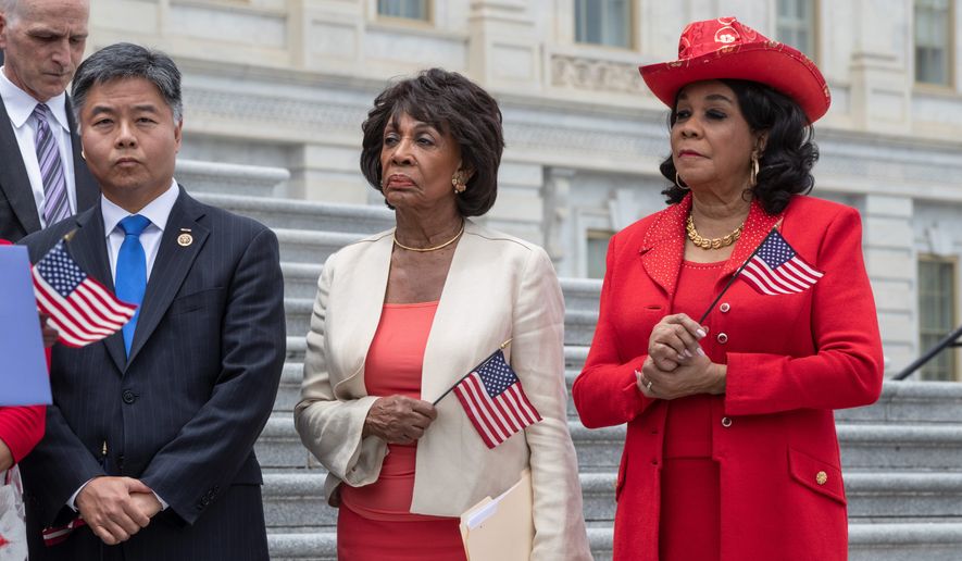 Rep. Maxine Waters&#39; call last weekend for supporters to confront Trump cabinet members resulted in a warning by the president and a condemnation by the NRCC. (Associated Press)