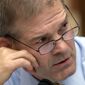 Rep. Jim Jordan, R-Ohio, a member of the House Judiciary Committee, comments during a meeting on their months-long standoff with the Justice Department on the request by the Republican-controlled panel for documents related to the origins of the FBI&#39;s Russia investigation and the handling of its probe into Democrat Hillary Clinton&#39;s emails, on Capitol Hill in Washington, Tuesday, June 26, 2018. (AP Photo/J. Scott Applewhite)