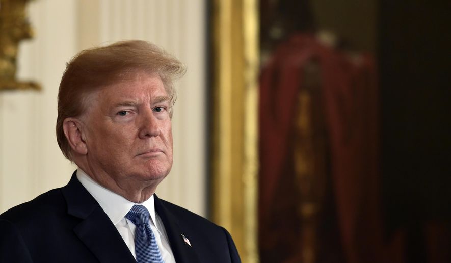 President Donald Trump speaks before awarding the Medal of Honor to 1st Lt. Garlin Conner posthumously during a ceremony in the East Room of the White House in Washington, Tuesday, June 26, 2018. Conner is being recognized for actions on Jan. 24, 1945, when he left a position of relative safety for a better position &amp;quot;to direct artillery fire onto the assaulting enemy infantry and armor.&amp;quot;. (AP Photo/Susan Walsh)