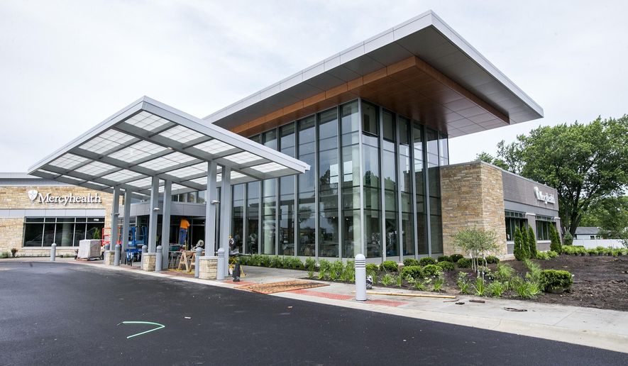 This June 15, 2018 photo shows the new MercyHealth Alpine Clinic in Loves Park, Ill. The clinic will house 12 residents in the family medicine residency program in July 2019 as part of its operation. New Mercyhealth residency programs in near-by Rockford who are training recent medical school graduates, are getting high-fives from leaders of the medical community, who hope the programs entice top-notch physicians to practice here once their training is complete. (Arturo Fernandez/Rockford Register Star via AP)