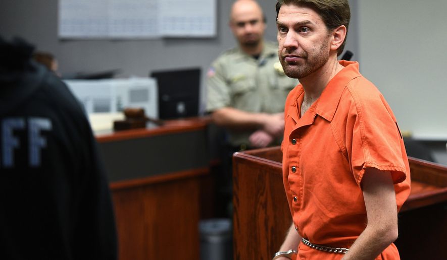 FILE - In this Feb. 20, 2018, file photo, Samuel Shaffer appears during a court hearing in Cedar City, Utah. Shaffer, a self-styled Utah prophet who led a doomsday cult and secretly married young girls because of his beliefs in polygamy has been sentenced to at least 15 years in prison. (James Dobson/The Spectrum via AP, Pool, File)