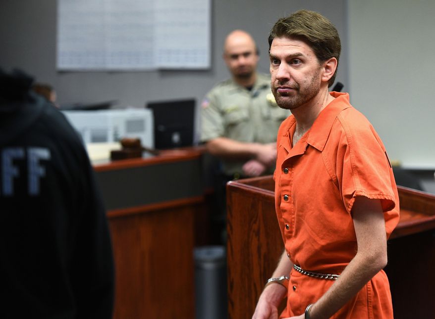 FILE - In this Feb. 20, 2018, file photo, Samuel Shaffer appears during a court hearing in Cedar City, Utah. Shaffer, a self-styled Utah prophet who led a doomsday cult and secretly married young girls because of his beliefs in polygamy has been sentenced to at least 15 years in prison. (James Dobson/The Spectrum via AP, Pool, File)