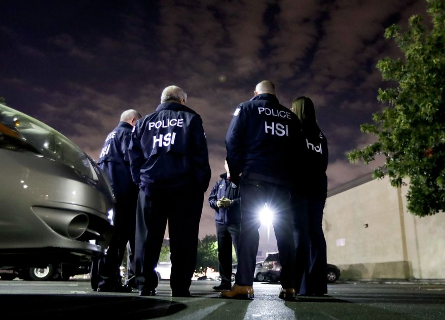 U.S. Immigration and Customs Enforcement said it had tried to deport Luis Rodrigo Perez after he was arrested on domestic violence charges in Middlesex County, New Jersey, last year. (Associated Press/File)