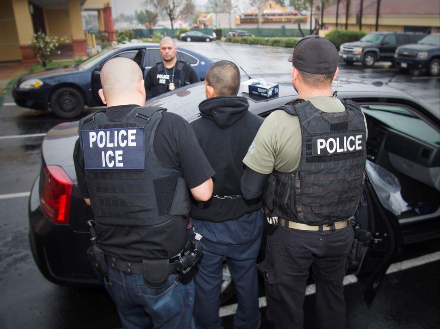 A survey finds that voters are not ready to let go of Immigration and Customs Enforcement. About 55 percent are opposed to the idea. (Associated Press)