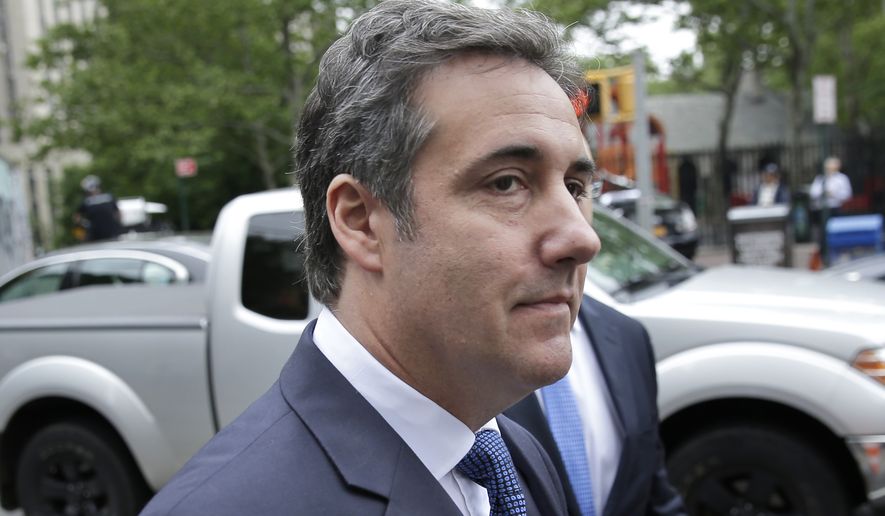 Attorney Michael Cohen arrives to court in New York on May 30, 2018. (AP Photo/Seth Wenig) **FILE**
