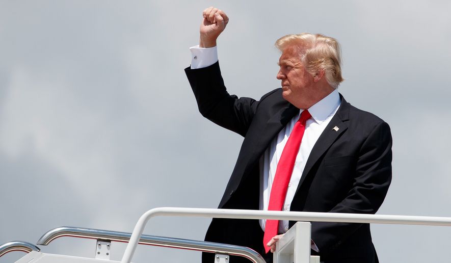 President Trump is packing confidence as he prepares to head overseas Tuesday for a series of potentially pivotal talks with European leaders. (Associated Press/File)