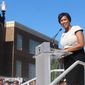 Washington, D.C. Mayor Muriel Bowser speaks at the ribbon-cutting ceremony for Audi Field, the new stadium in Washington for Major League Soccer club D.C. United, on Monday, July 9, 2018. (Photo by Adam Zielonka / The Washington Times) ** FILE **