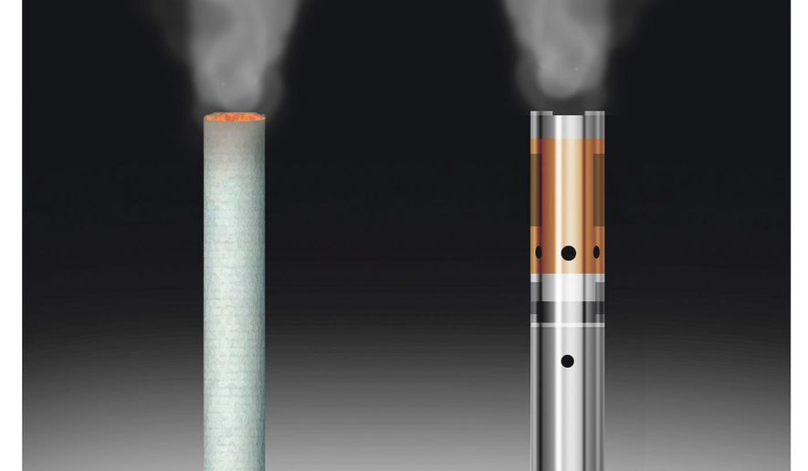 Illustration on the effects of vaping by Alexander Hunter/The Washington Times