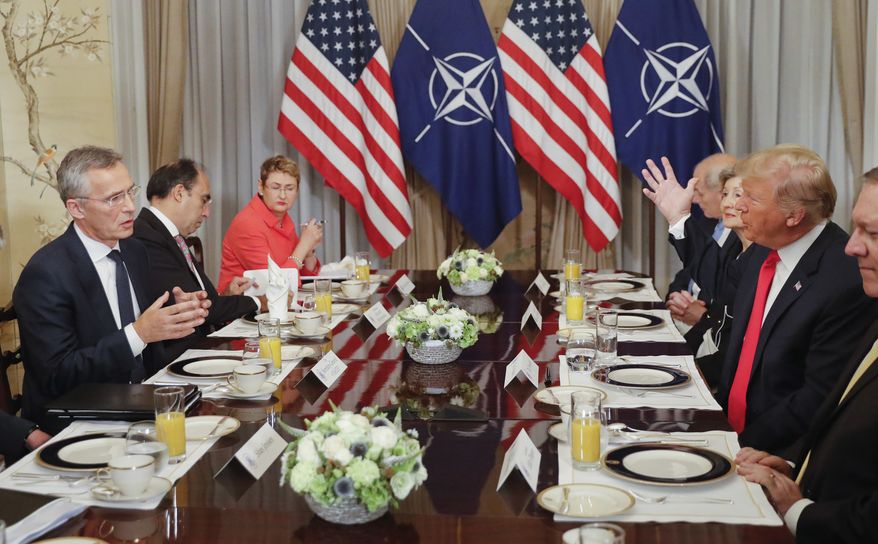 President Trump broached the subject of the Nord Stream 2 project, which wasn't expected to be on this week's NATO agenda. (Associated Press)