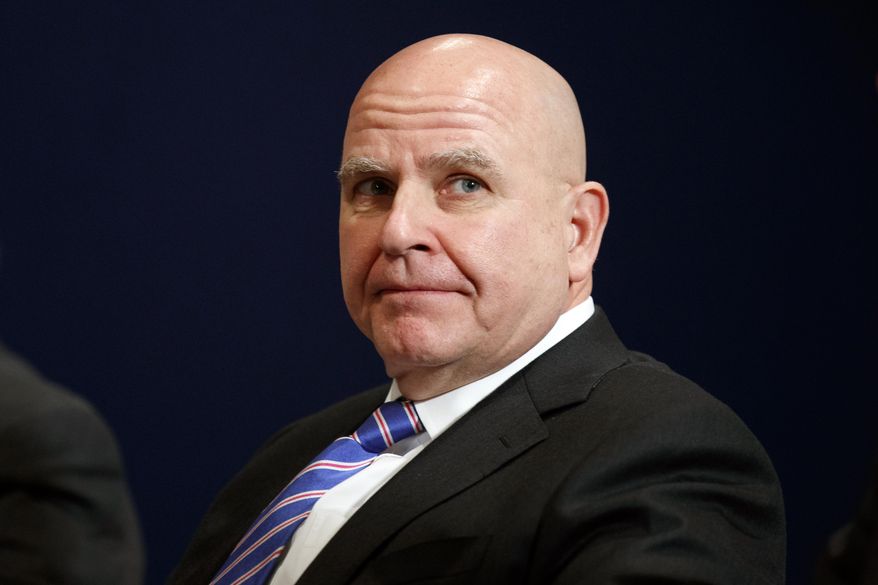 This Jan. 25, 2018 file photo shows then National Security Adviser H.R. McMaster during a meeting at the World Economic Forum in Davos, Switzerland. (AP Photo/Evan Vucci, File)  **FILE**